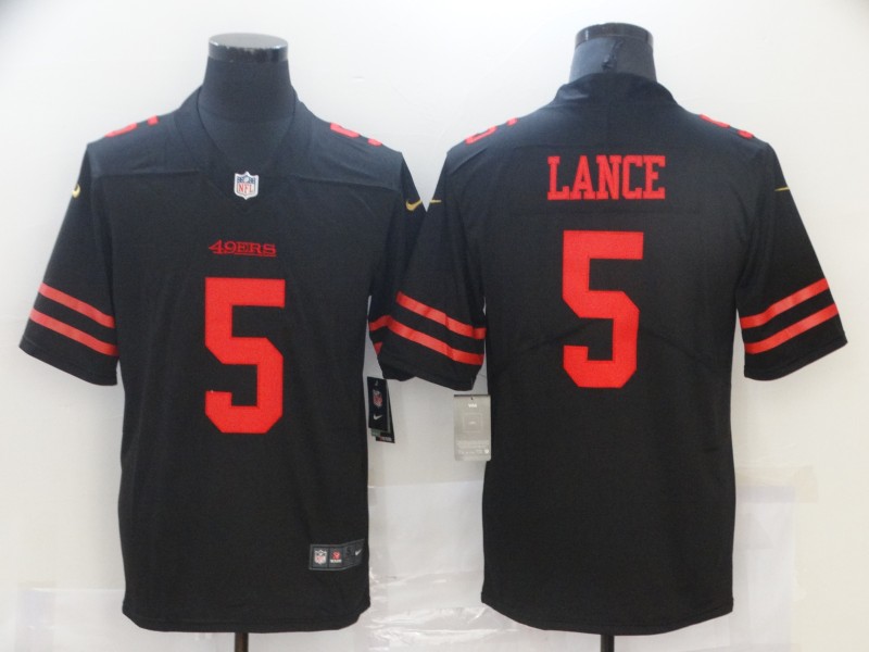 Men San Francisco 49ers 5 Lance Black Nike Vapor Untouchable Limited 2021 NFL Jersey